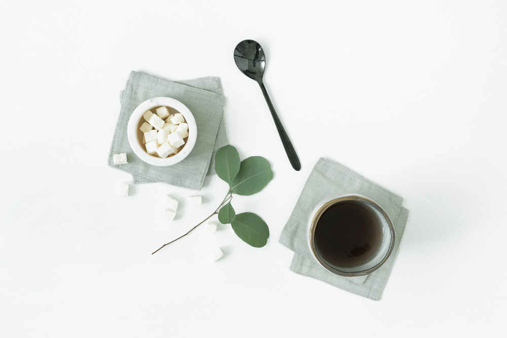 Agate Grey Coasters by Linen Tales